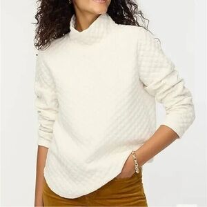 J. Crew White Cowl Neck Sweater